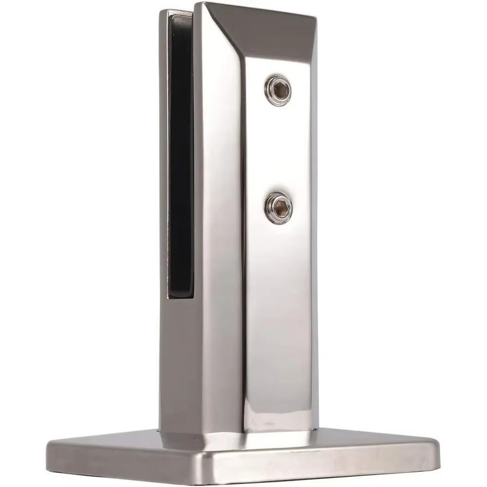 Soporte de suelo para barandilla Panel de vidrio Valla de piscina Soporte para escalera Sin perforación Spigot Soporte de balaustrada plata