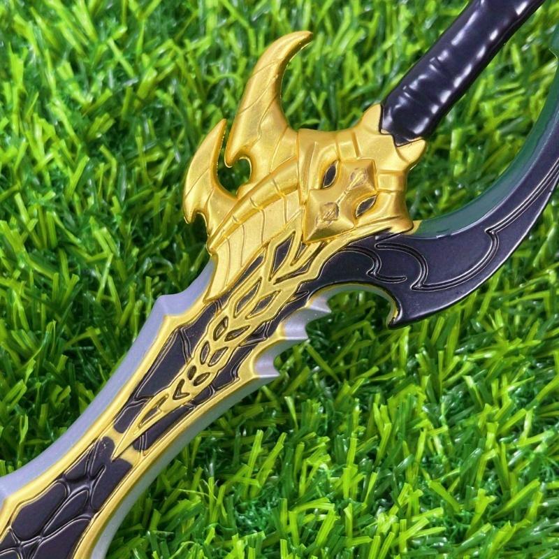 8,6 Zoll Solo Leveling Katana Echte Größe Japanisches Katana Sung Jin-Woo Samurai-Säbel Metall Anime Cosplay Requisite Ninja Messer Schwert Spielzeug