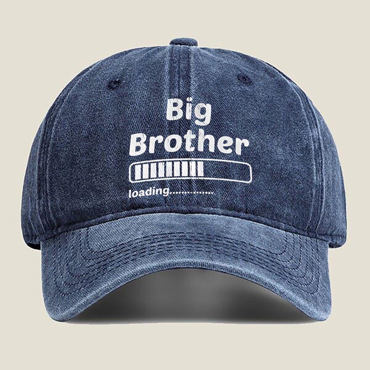 

Big Brother Loading Fashion Washed Baseball Cap Hat Outdoor Activities One Size темно-синього кольору