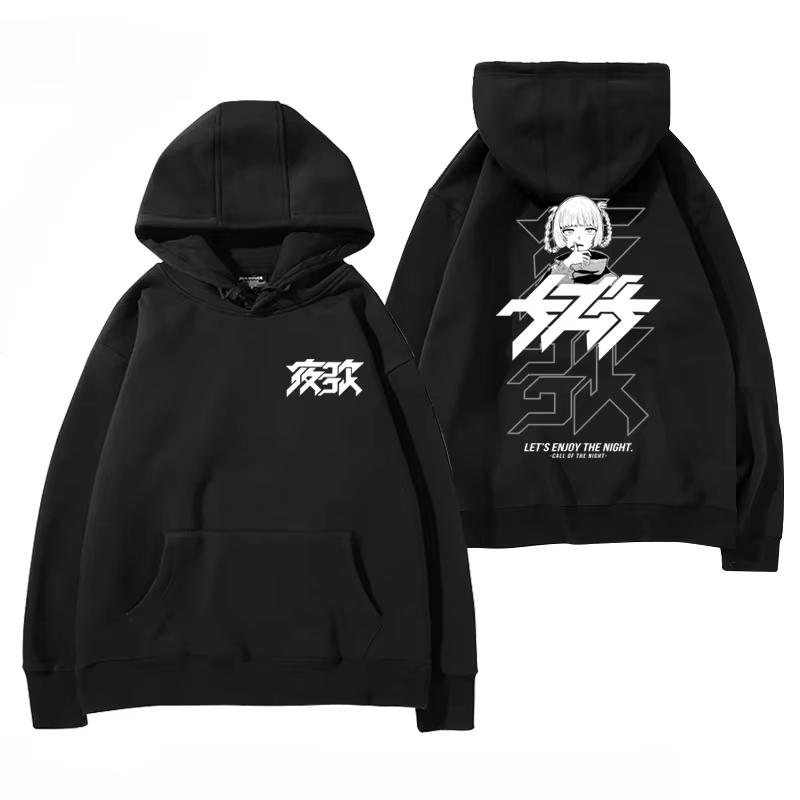 Call of The Night Nazuna Nanakusa Y2K Anime Lustiger Hoodie Hip Hop Grafik Sweatshirt Herrenpullover Streetwear Modekleidung