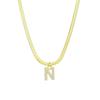 New A-Z Initial Zircon Letter Pendant Necklaces for Women 18K Gold Plated Copper Necklace High Quality Statement Jewelry Gifts