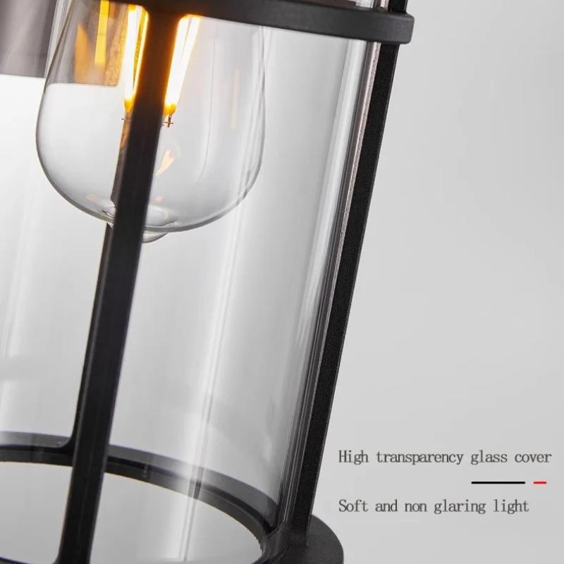 IP55 Outdoor Waterproof Wall Lamp Clear Glass Shade Wall Lamps Waterproof Rust Proof Courtyard Lamps Corridor Garden Lights