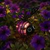 Whimsical Bee Yard Decorations Solar Powered Hanging Lights Metal Bouncy Spring Ornaments IP65 Waterproof Outdoor Lights Fairy for Backyard