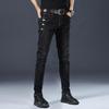 2023 Men's Black Slim Fit Elastic Jeans - Spring & Autumn Style