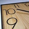 Wooden wall clock Wood Square 30cm