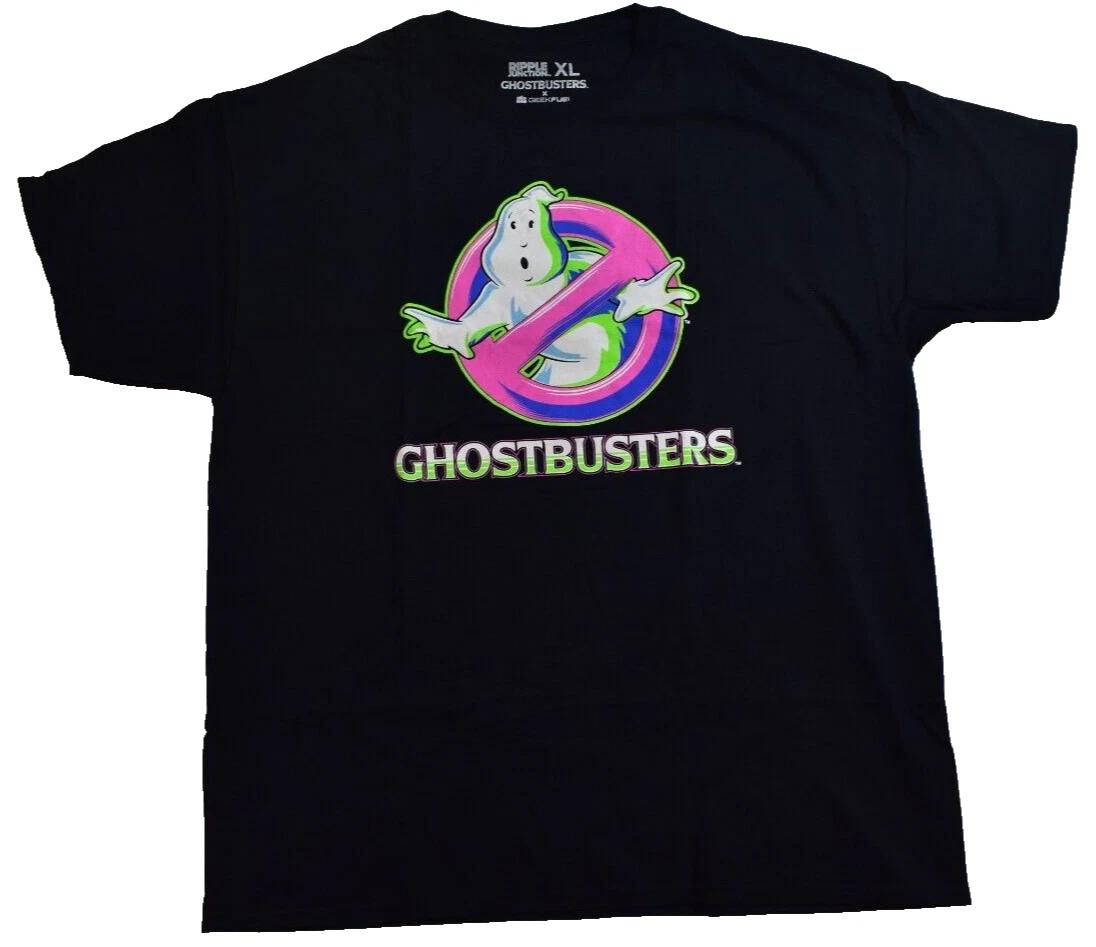 Ripple Junction Ghostbusters x Geek Fuel Mens Black No Ghost Black Shirt New XL M