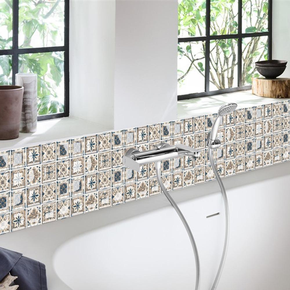 10pcs Self Adhesive Self Adhesive Wallpaper Waterproof Wall Decals  Kitchen