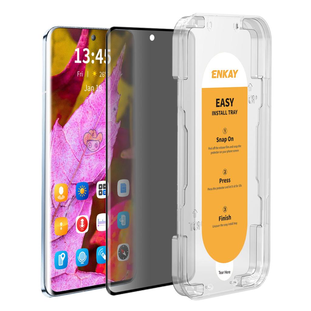 ENKAY HAT PRINCE Pentru Xiaomi 15 Pro/14 Pro/14 Ultra Protector de Ecran cu Confidențialitate Film de Ecran Curbat 3D cu Instrument de Instalare