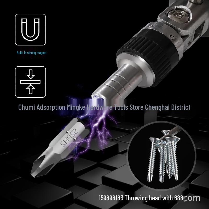 Efficient Multi-Function Ratchet Screwdriver Set - Phillips & Flathead 6-in-1 Multi-angle Ratchet Screwdriver