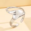 Stainless Steel Geometric Twisted Adjustable Ring