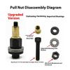 11Pcs Manual Riveter Nut Tool Accessory For Nuts M3 M4 M5 M6 M8 M10 M12 Simple Installation Hand Rivet Nut