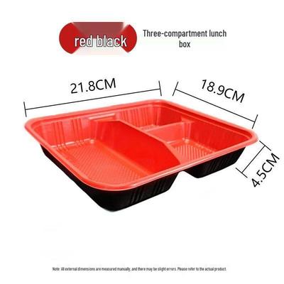 JingJingRS Contenants jetables multi-compartiments pour la préparation des repas avec couvercles, 950 ml