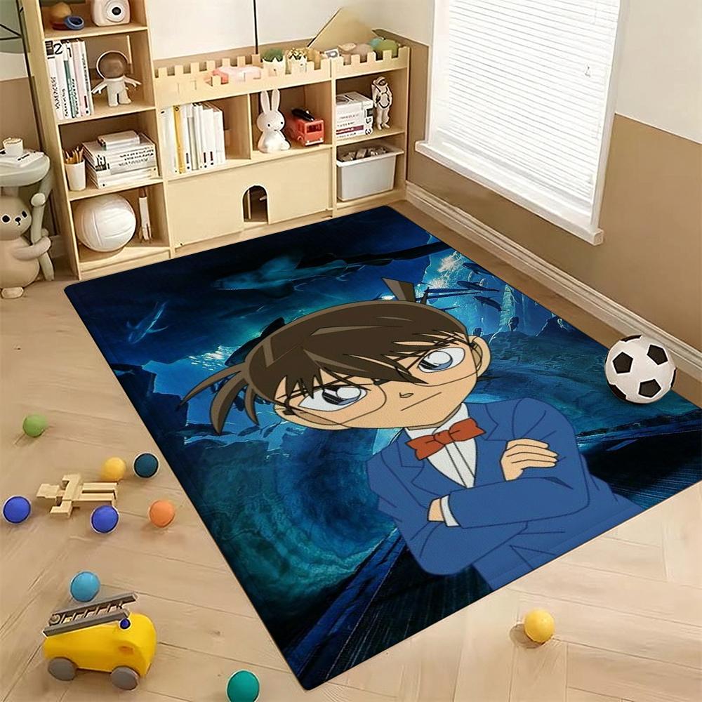 Detective Conan Night Mystery Printed Rug Soft Nonslip Carpet For Gaming Room Computer Chair Home Decor Great Holiday Gift