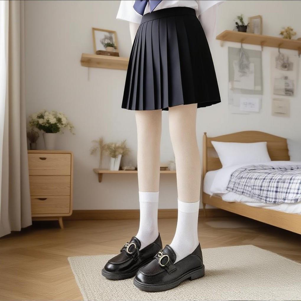 Velvet Thigh-High Socks with Red Bow for Halloween and Christmas