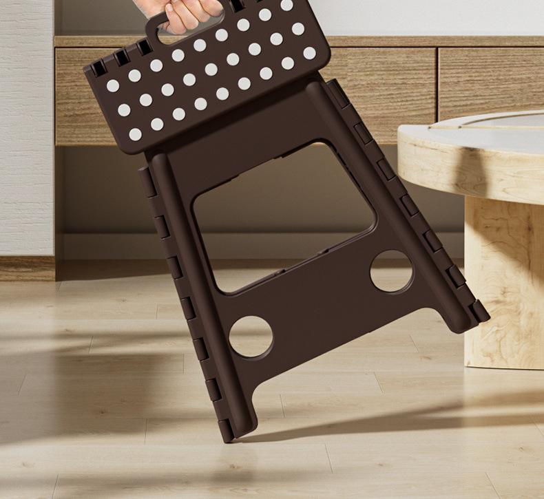 Scaun Gros din Plastic Pliabil Scaun Înalt Scaun de Uz Casnic Pliabil Bancă Mică Simplă pentru Copii Portabil de Exterior Economisește Spațiu