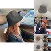 Chapeau Seau Tendance Aspect Daim Pour Femmes À Large Bord Respirant Protection Solaire