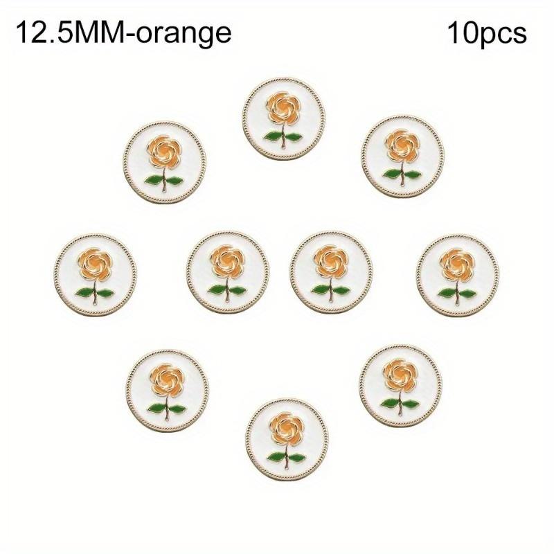 10Pcs High Quality DIY Handmade Needlework Shirt Buttons Sewing Accessories Rose Metal Buttons Decoration Button