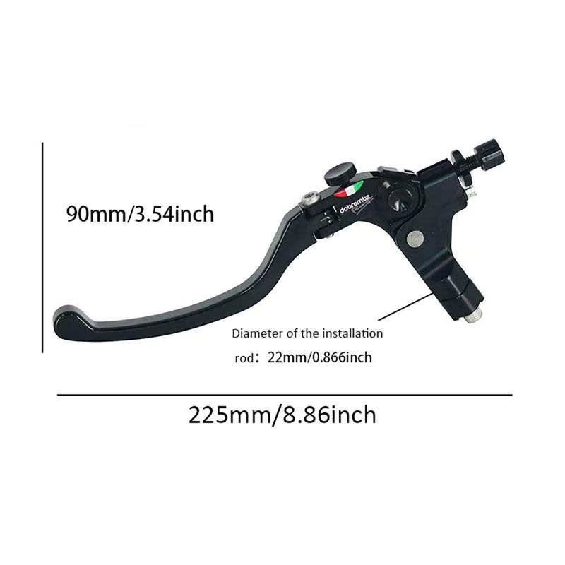 7/8" 22mm Motorcycle Cable Clutch Lever Handlebar CNC Aluminum Alloy Collapsible 90° Hand Bar For Surron Yamaha Keeway Honda