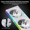 LTC 120mm PC Case Reversible Up to 2000 Infinity Mirror ARGB HDB Bearing PWM Computer Case Cooling CF-122D Fan, Daisy-Chain Connection, Airflow, RPM,