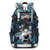 Demon Slayer Anime Print School Backpack Large Capacity Travel Bookbag for Boys Girls Kids Student
