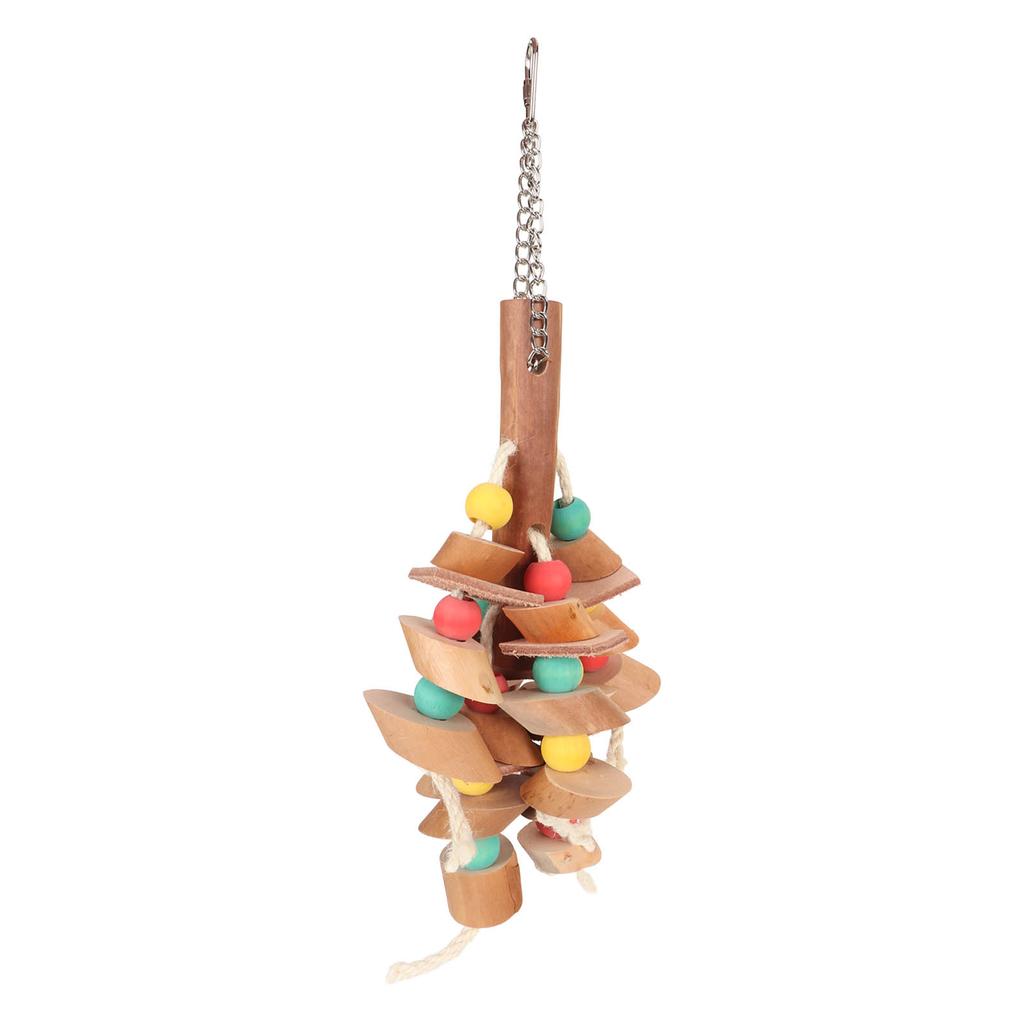 Bird Chew Toy Colorful Beak   Grinding Wood Blocks   Hanging Cage Toy for Small Bird Cockatiel Lovebird Budgie
