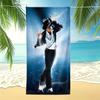 Michael Jackson Legende Strandtuch Übergröße King Of Pop Bühne Moonwalk Druck Badetuch Schnelltrocknend Tragbar Reise Badetücher