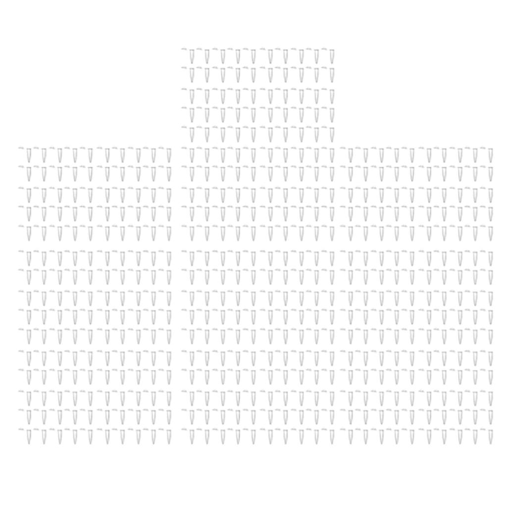 500PCS Mirco Test Tube 1.5ml Plastic Frosted Surface Clear Scale Microcentrifuge Tube with Snap Cap