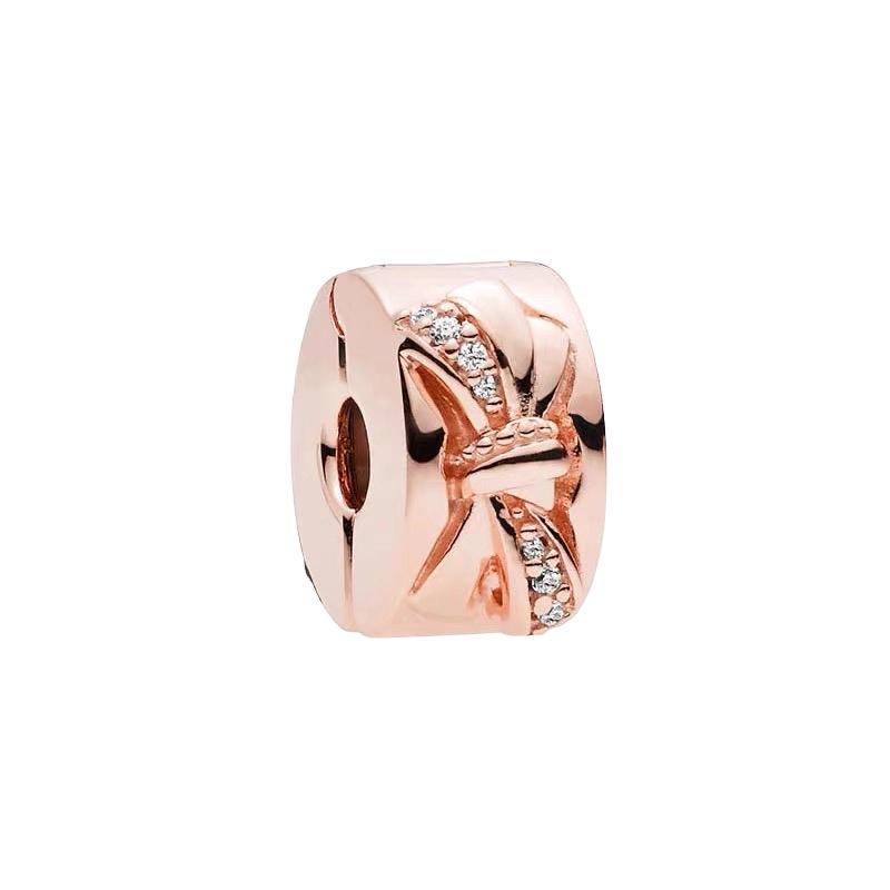 2026Neuer Funkelnder Roségold-Anhänger Perlen Passend für Original Schlangen-Silber-Armband Halskette Perlen Für DIY Schmuck Damen Geschenk