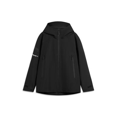 Li Ning CF Reflective Waterproof Windproof Breathable Hooded Outdoor Jacket Men Jacket Black ACFU005-1