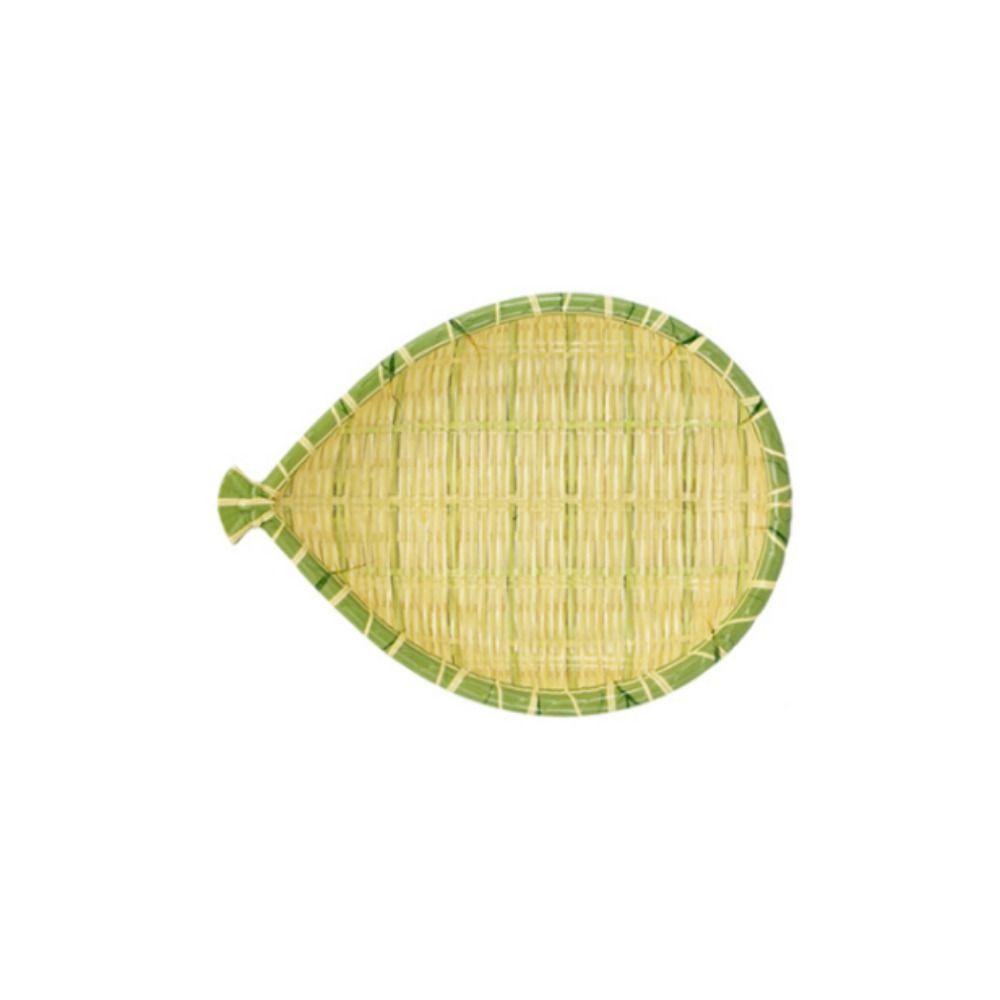 Imitation Bamboo Weaving Barbecue Plate Melamine Serving Plate Hot Pot Vegetable Plate  Home