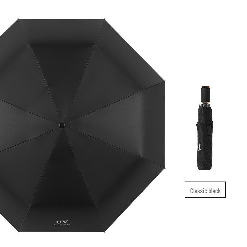 Parapluie pliant automatique pour femme avec protection UV et logo