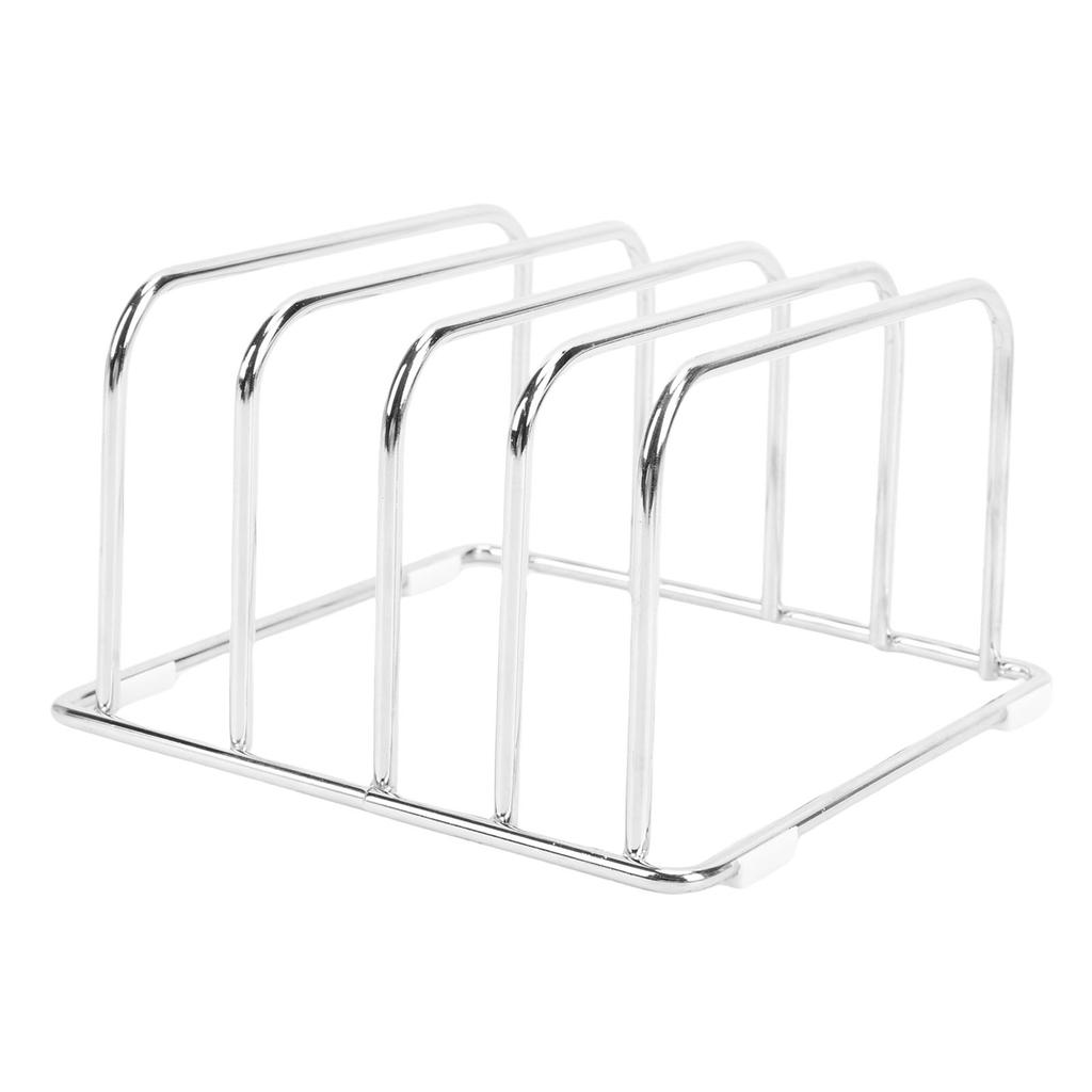 Stojan na krájecí desky Nerezový držák na krájecí desky 4 slotový úložný držák na kuchyňskou desku