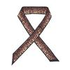 Leopard Print Skinny Twill Silk Scarf 240