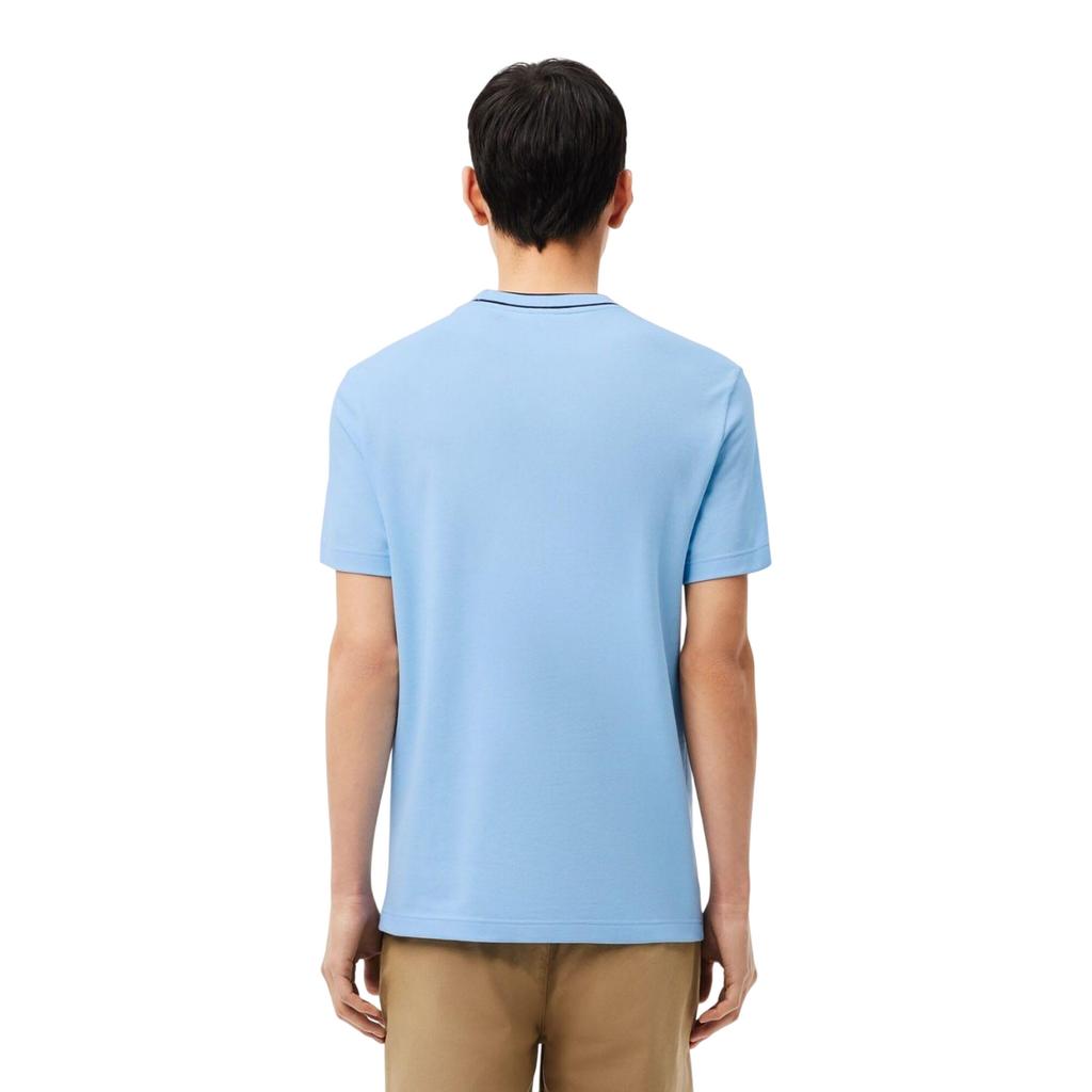Lacoste Men's Pique Striped Neckline T-Shirt