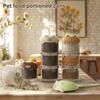 Cat Treat Container Portable Pet Food Jar with Lid Airtight Travel Pet Treat Holder Includes 3 Storage Boxes for Cat Dog Food Travel Outdoor Walk