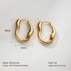 YF8459 Vintage Fashion Tarnish Free Jewelry 18K Gold Plated Waterproof Stainless Steel Irregular Geometric Earrings