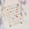 Beach Shell Swim Ring Bikini Watermelon Cat Ice Cream Crab Sunglass Coconut Tree Flowers Fruits Nail Art Stickers Decals