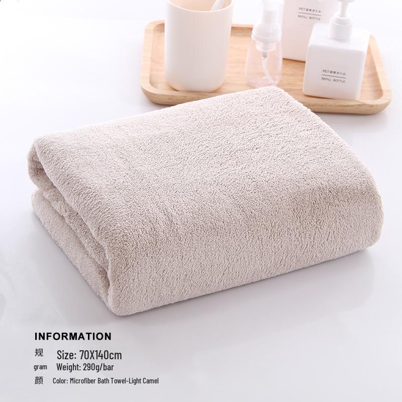 

Однотонное банное полотенце из кораллового флиса высокой плотности - Толстое, Впитывающее, Не линяющее 70x140 cm верблюд