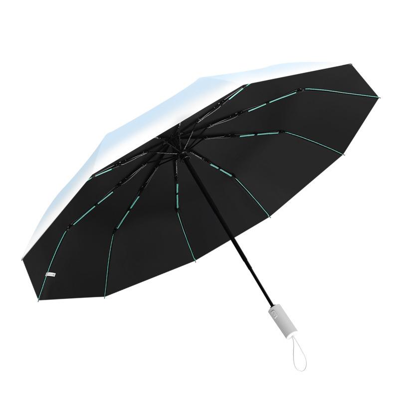 Umbrella Disposable wholesale 11 bone umbrella Storm-resistant weather and rain parasol Female folding advanced heat-sensitive umbrella