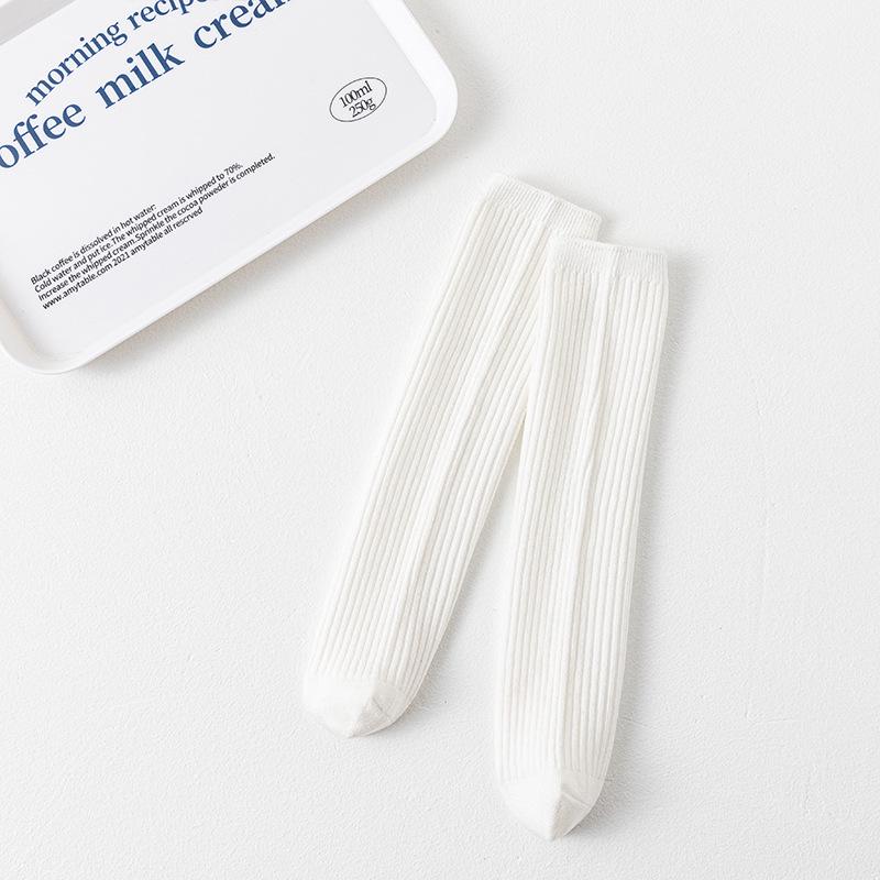 Kinder Kniestrümpfe im koreanischen Stil, einfarbig, Frottee - Mittel & Groß Mädchen Geruchsresistent, Atmungsaktiv