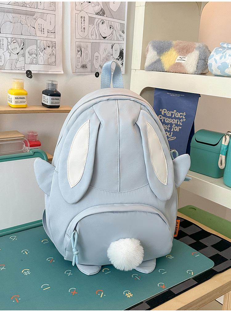 School Bag New Large and Small Rabbit Cartoon Cute Children's Backpack, Girls' Small School Bag, Ultra-light Travel Backpack