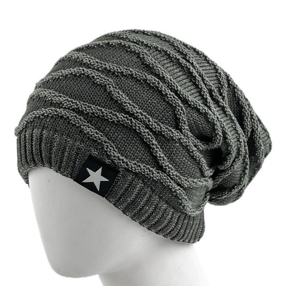 Thickened Fleece Pile Cap Rhombus Jacquard Hood Cap Fashion Beanies Hat Winter