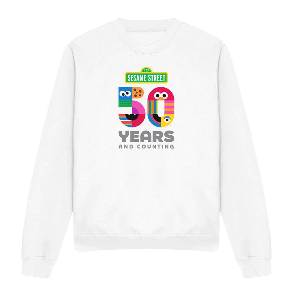 Sesame Street Unisex Adult 50 Years Logo Sweatshirt