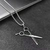 Street Trendy Scissors Pendant Necklace Men's and Women's Long Sweater Chain Korean Version Personalized Hip Hop Style Pendant