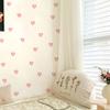 Rosa herzförmige Wandaufkleber, Mädchenzimmer Wanddekorationsaufkleber, Warme Schlafzimmer selbstklebende Wandaufkleber