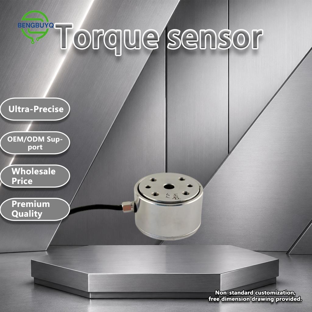 High Precision Static Torque Sensor Flange Mount Reaction Torque Transducer Force Gauge with Shielded Cable