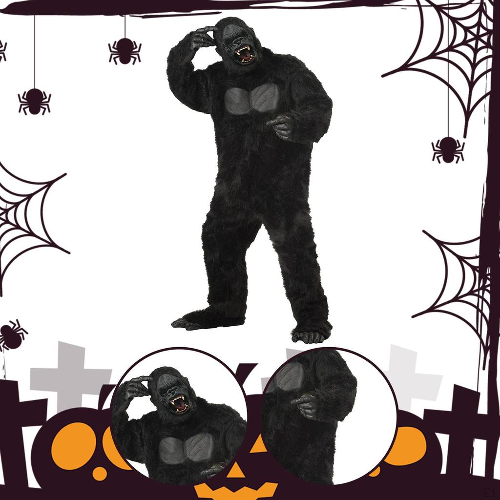 Halloween Gorilla Kostüm Cosplay Accessoire für Karneval Männer Frauen