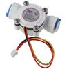 Professioneller Kunststoff-Wasserflussmesser 0,3-10L/min 3/8" Durchflussmesser Weiß Schnellkupplung Kraftstoffflussmesser Wasser Diesel