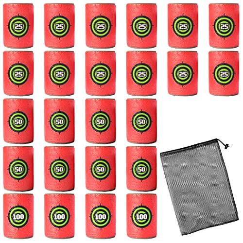 Felimoa Набор мишеней для стрельбы, 24 шт. (6,2 x 4,2 см), ЭВА, с сумкой для хранения для тренировок по стрельбе