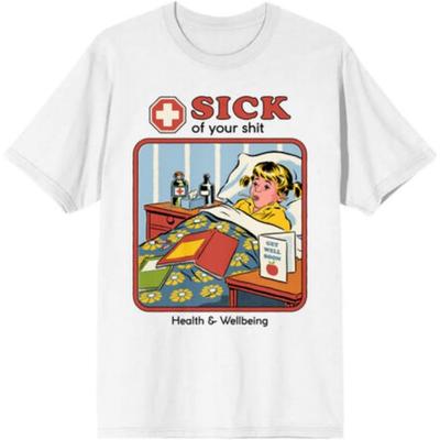 Steven Rhodes Sick Of Your Shit White T-Shirt